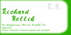 richard mellik business card